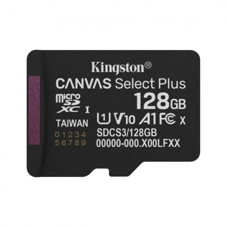 金士頓 Canvas Select Plus 記憶卡 128GB microSD KTCS3 代理商公司貨（KTCS3-128G）