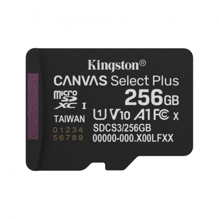 金士頓 Canvas Select Plus 記憶卡 256GB microSD KTCS3 代理商公司貨（KTCS3-256G）