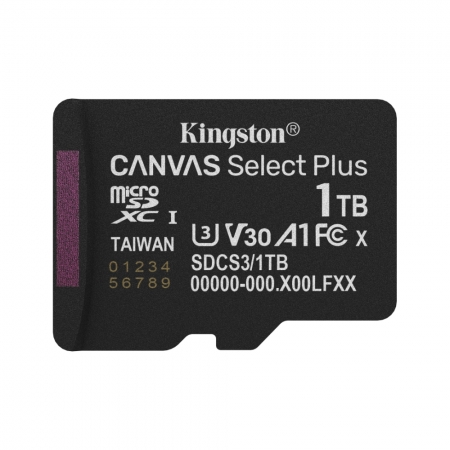 金士頓 Canvas Select Plus 記憶卡 1TB microSD KTCS3 代理商公司貨（KTCS3-1TB）