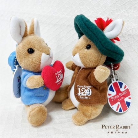 618年中狂歡慶~【PETER RABBIT 比得兔】絨毛娃娃鑰匙扣悠遊卡 2款（比得兔/班傑明）