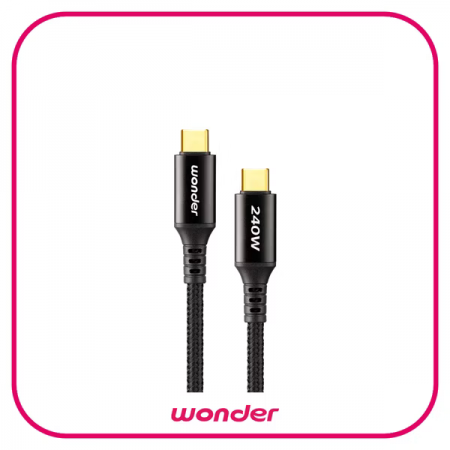 【WONDER】240W 快充鋁殼編織數據線1.5M WA-W26UC