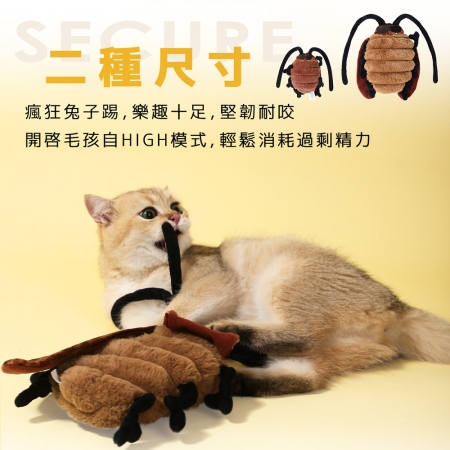 Fetch 極酷小強 M號 響紙＋貓薄荷 絨毛貓玩具