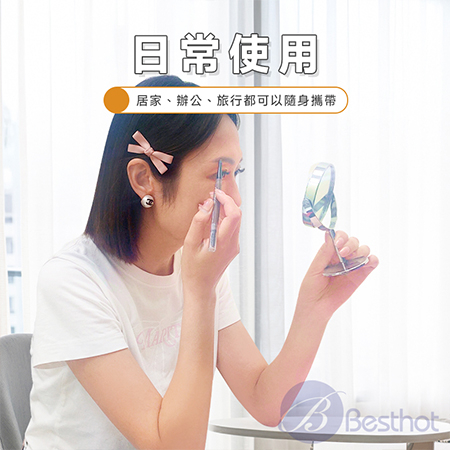 【Besthot】金屬雙面小立鏡 雙面鏡 金屬鏡 3吋 7 吋