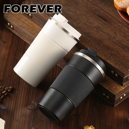 買一送一【日本FOREVER】不鏽鋼陶瓷塗層易潔咖啡杯/保溫杯510ml