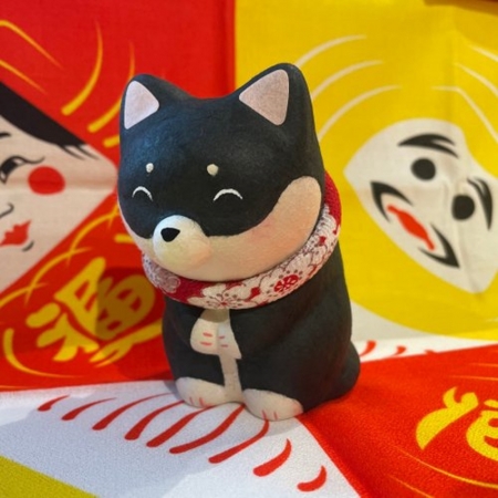 【龍虎堂】京都手作和紙擺飾-您好微笑柴犬（棕色/黑色） 限時85折/售價已是折扣價