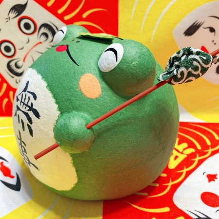 【龍虎堂】京都手作和紙擺飾-平安回家青蛙 限時85折/售價已是折扣價