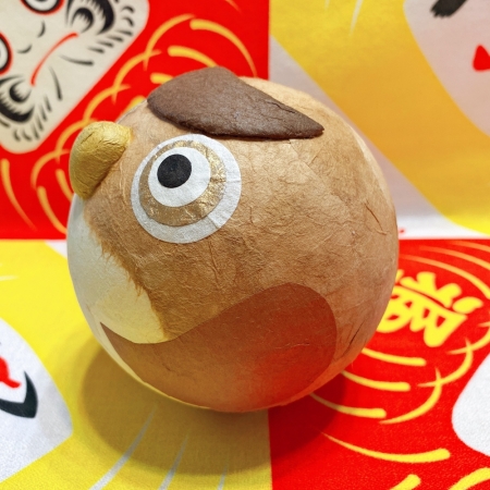 【龍虎堂】京都手作和紙擺飾-搖鈴不倒翁系列-貓頭鷹 限時85折/售價已是折扣價