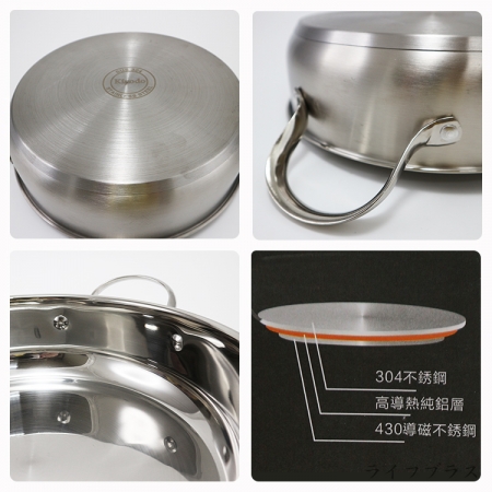 KIYODO 304不鏽鋼壽喜燒鍋-24cm-1入
