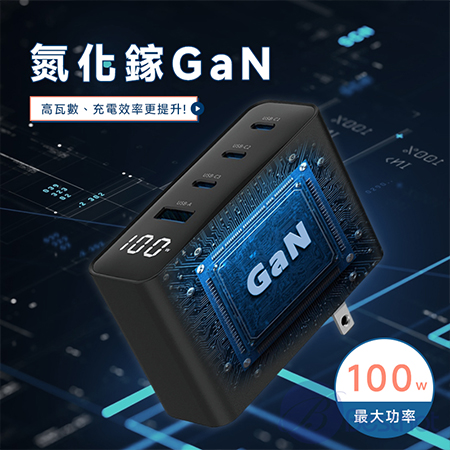 【Besthot】 MCK-U410 四孔氮化鎵快充100W 顯示屏 多孔設計