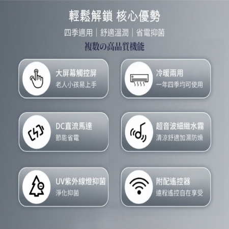 【好買點數放大】SONGEN 松井 四季冷暖兩用水霧涼風扇/水冷扇/循環扇/電暖器 SG-235ACW