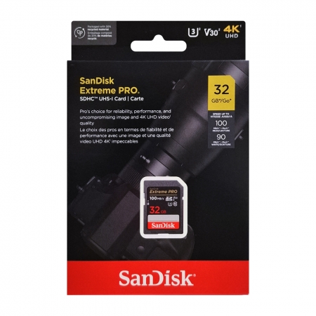 SanDisk Extreme PRO SDHC UHS-I 32GB 相機記憶卡 V30 U3 專業攝影高速記憶卡 （SD-SDXXO-32G）