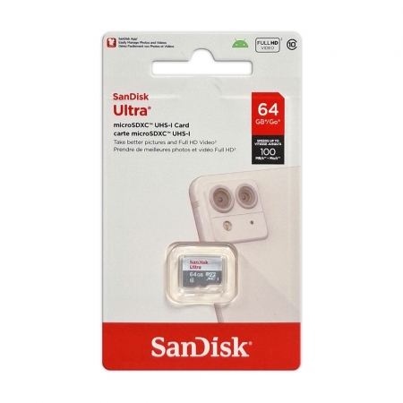  SanDisk Ultra 64GB microSD UHS-I C10 手機記憶卡 TF卡 速度100MB/s（SD-SQUNR-G3-64G）