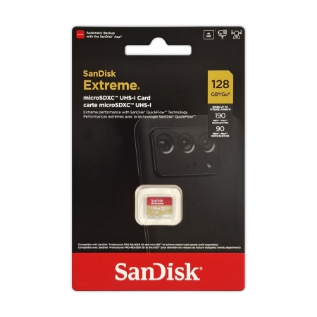 SanDisk Extreme A2 microSD UHS-I 128GB 記憶卡 U3 V30 讀取速度190MB/s （SD-SQXAA-128G）