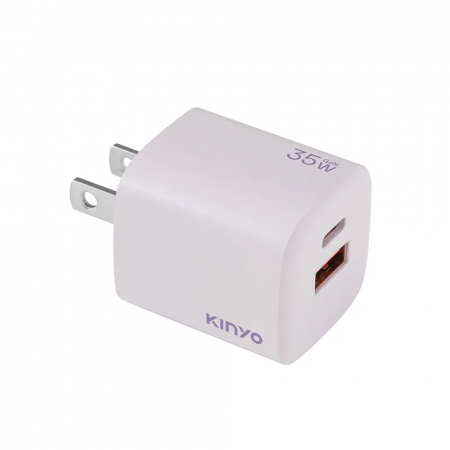 KINYO 氮化鎵雙孔充電器35W PDCB-135 超值2入組