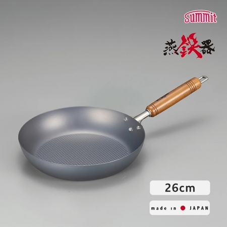 【SUMMIT】日本製窒化鐵鍋/單柄平底炒鍋26CM