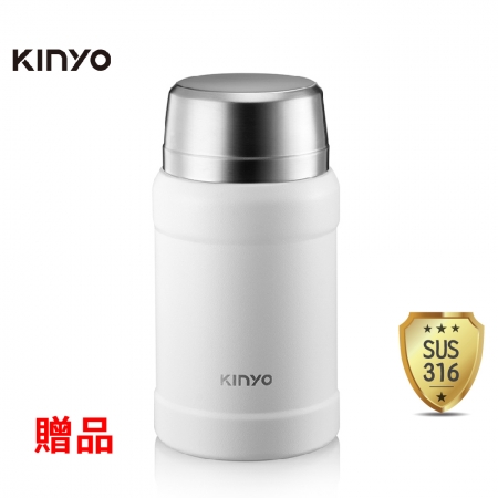 妙管家1.2L保溫壺 HKVB-012 加贈 限量 KINYO 316不鏽鋼真空燜燒罐（800ml） KIM-48W 白