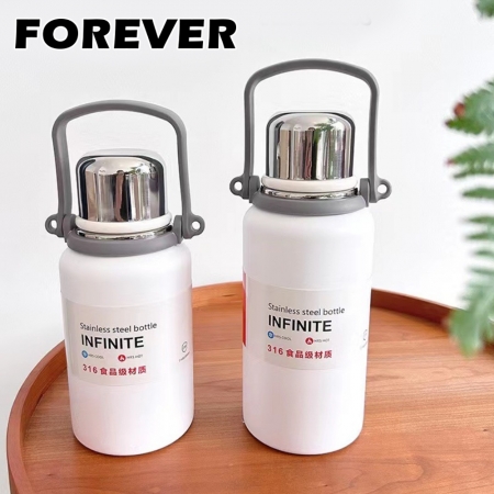 買一送一【日本FOREVER】316不鏽鋼摩登小鋼盔保溫杯/金剛保溫壺800ml
