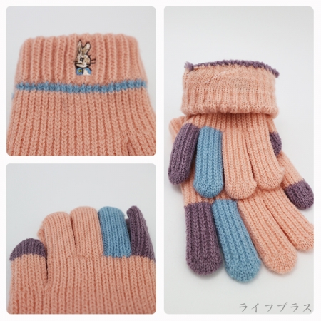 比得兔跳色兒童刺繡手套-15cm-GL5633-2雙入