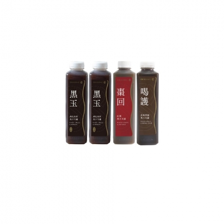 【O卡桑】黑木耳露熱銷組｜1000ml*4（柴燒桂圓黑木耳露*2、經典黑糖黑木耳露*1、紅棗黑木耳露*1）