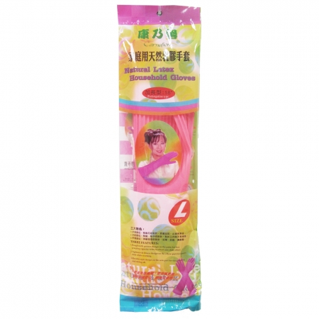 家庭用天然乳膠手套-加長型18-M號-12 雙入
