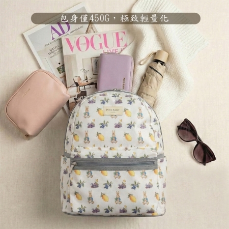 【好買點數放大】暑期玩樂攻略/父親節獻禮~【PETER RABBIT 比得兔】後背包 -- 春遊系列 - 2色可選（藍/白）
