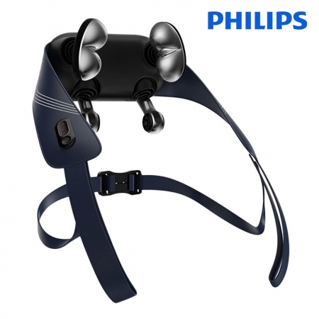【PHILIPS 飛利浦】 雙效熱敷頸部按摩器 PPM3523DB