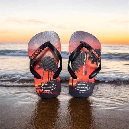 【哈瓦士havaianas】 巴西人字拖  男款 Top Surfer/聖米格爾海邊（紅）