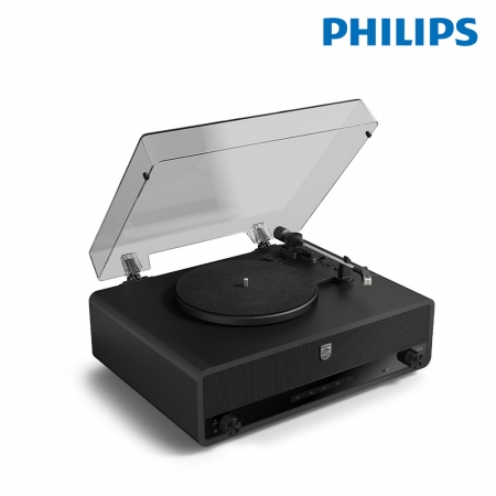 【PHILIPS 飛利浦】THE STEVIE 藍牙黑膠唱片機 ALL IN ONE TAV3000