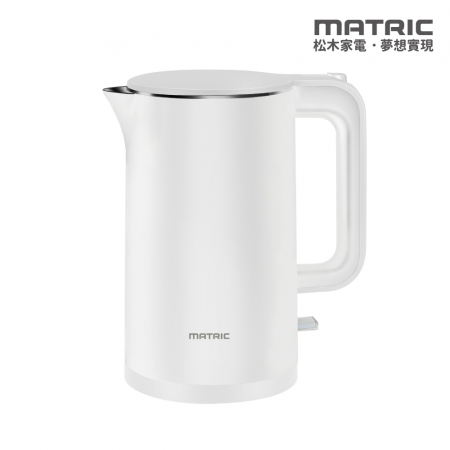 【MATRIC 松木家電】1.5L不鏽鋼雙層防燙快煮壺（英國STRIX溫控器） MG-KT1507