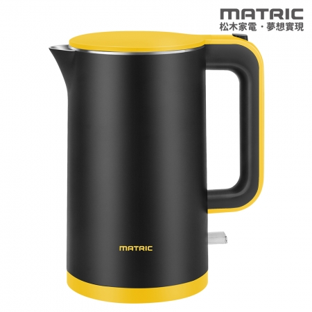 【MATRIC 松木家電】1.5L不鏽鋼雙層防燙快煮壺（英國STRIX溫控器）MG-KT1502
