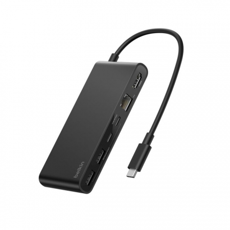 Belkin Connect USB-C 8合1 100W集線器 HUB 附乙太網路孔 INC024