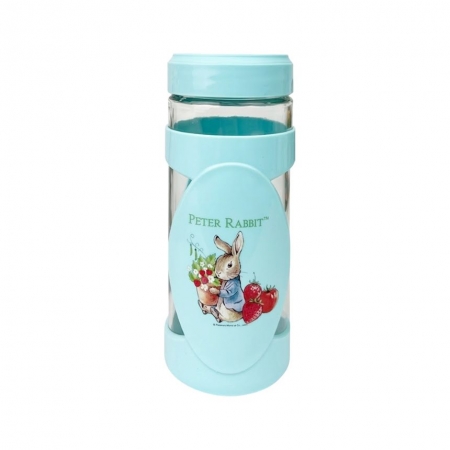 【PETER RABBIT 比得兔】比得兔時尚玻璃隨身杯-附手把
