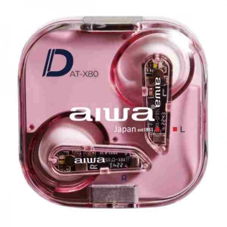 【AIWA 愛華】真無線藍牙耳機 AT-X80D 共五色 （黑/白/粉/綠/紅）