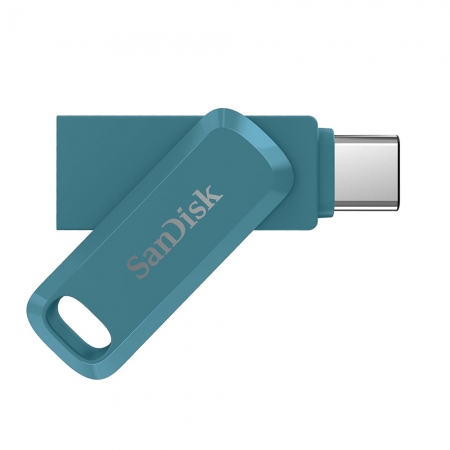 SanDisk【2TB】Ultra GO TYPE-C 雙用 OTG 旋轉隨身碟 400MB/s 手機 平板適用 海灣藍（SD-DDC3-NBB-2TB）