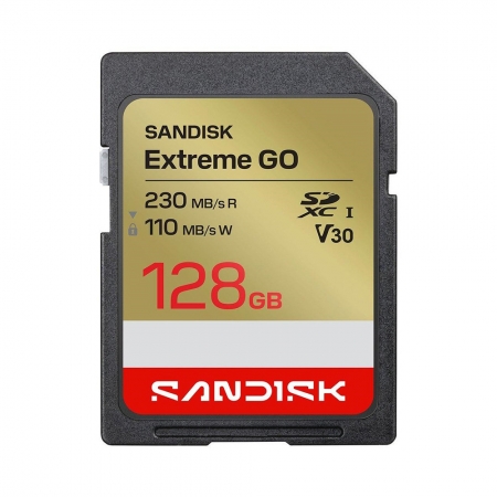 SanDisk Extreme GO 128G SDXC 相機記憶卡 V30（SD-SDXGN-128G）