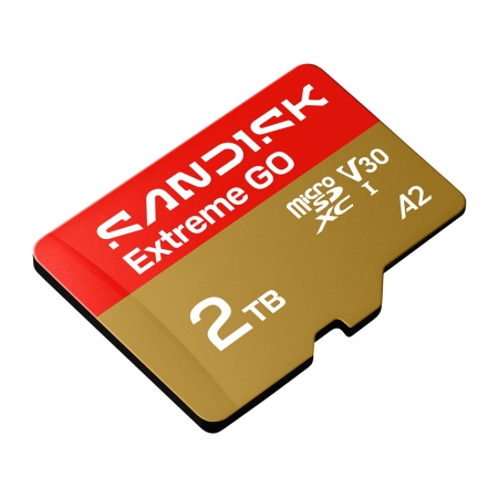 SanDisk Extreme GO 2TB microSD U3 UHS-I V30 A2 記憶卡（SD-SQXGN-2TB）