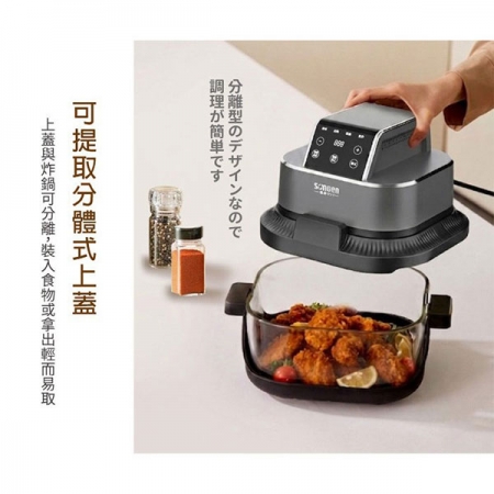 SONGEN松井 雙饗熱旋玻璃氣炸鍋/烘烤爐/氣炸烤箱（SG-340AF）