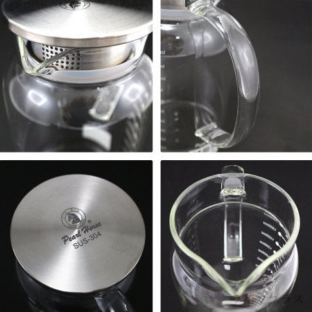 寶馬牌圓型多功能雙用玻璃壺-1600ml-2入