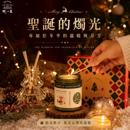 【Wild Summer】聖誕香氛蠟燭擴香禮盒｜精緻包裝送禮首選 聖誕交換禮物 香氛蠟燭禮盒
