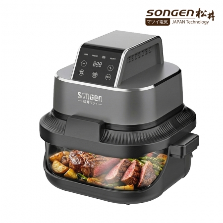 SONGEN 松井 雙饗熱旋玻璃氣炸鍋/烘烤爐/氣炸烤箱 SG-340AF