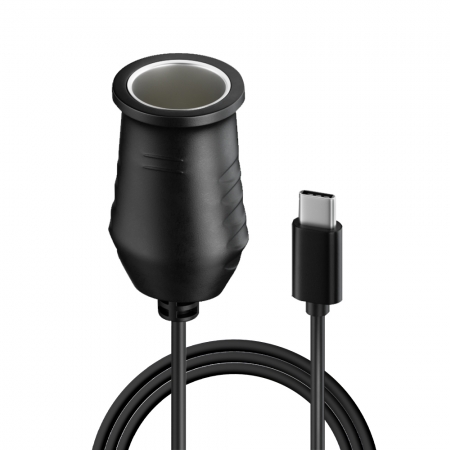 Kamera Type-C 公 轉 車用點菸器 母 PD誘騙線 36W/12V/3A （1M）