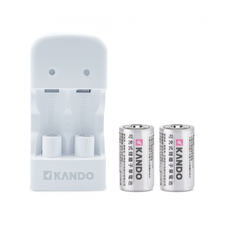 Kando for CR123A 電池 充電器 套組 （附可充式 CR123A電池）