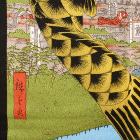 京都風呂敷包巾-隅田川 二巾-鯉魚（縮緬）（限時85折/售價已是折扣價）