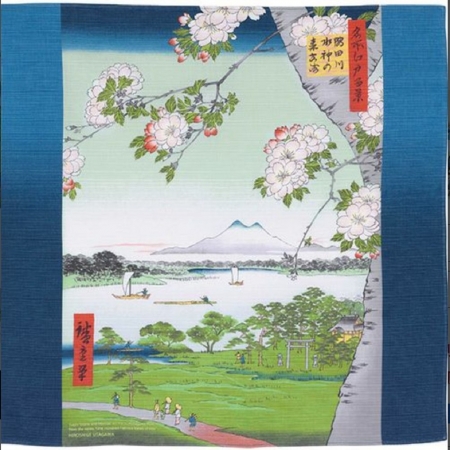 京都風呂敷包巾-隅田川 二巾-水神（限時85折/售價已是折扣價）