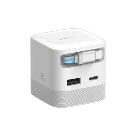 CUKTECH 酷態科 CP6 65W 氮化鎵伸縮線充電器 AD653W-US 三口輸出 PD快充 白色