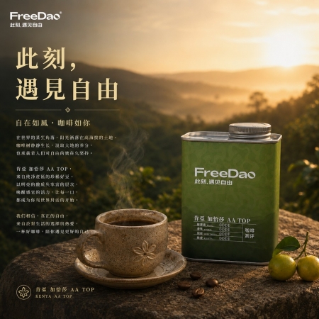 Free Dao 肯亞 加恰莎 AA TOP 227g 鐵罐精裝  精品咖啡豆