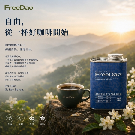 Free Dao 耶加雪菲G1-果丁丁合作社-原生種 227g 鐵罐精裝  精品咖啡豆