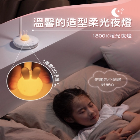 PHILIPS 66206 軟萌兔多功能充電檯燈（PD054） 檯燈 小夜燈 兒童檯燈 Type-C充電