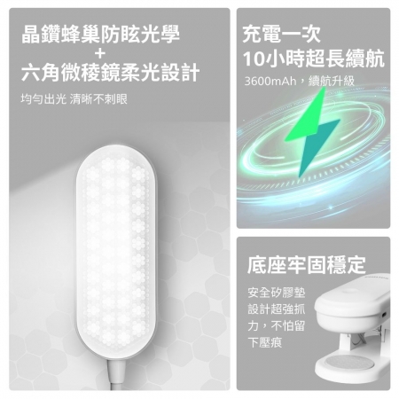 PHILIPS 飛利浦 PDS222 酷炫 Pro LED充電護眼夾燈 PD067 抗藍光 三段亮度調節 小夜燈 閱讀燈