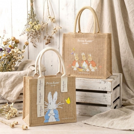 【PETER RABBIT 比得兔】比得兔麻布手提袋（2款可選）